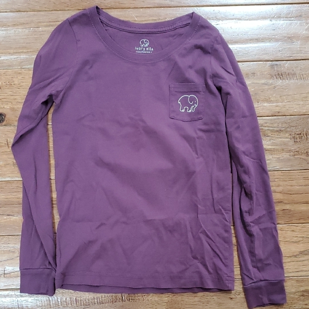 Ivory Ella "Save the "Elephants" long sleeve tee shirt